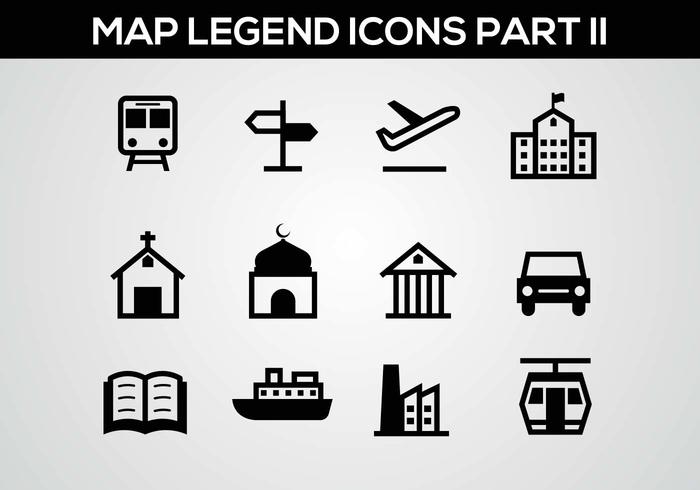 Legenda do mapa grátis II vetor da legenda