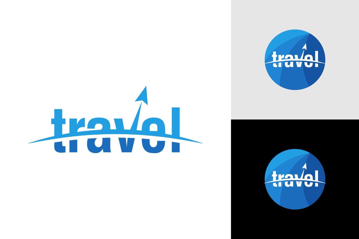 logotipo moderno do elemento de design de símbolo de ícone de viagem de avião de papel para sua agência vetor