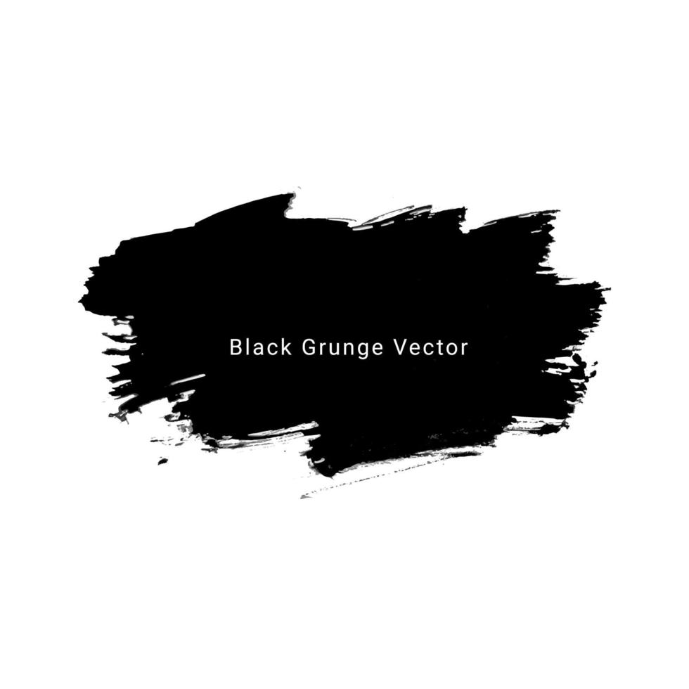 padrão de fundo de textura aquarela de tinta à mão grunge preto vetor