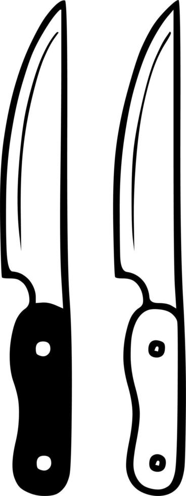ícone de desenho de vetor de contorno simples de faca pequena