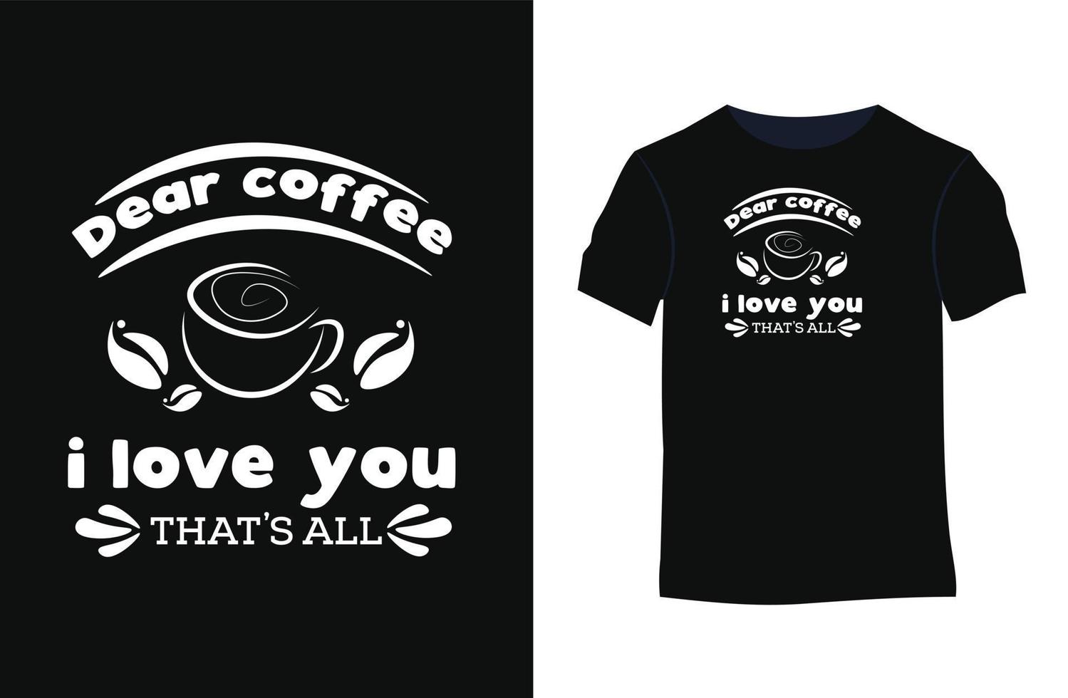 tipografia de café cita design de camiseta vetorial vetor