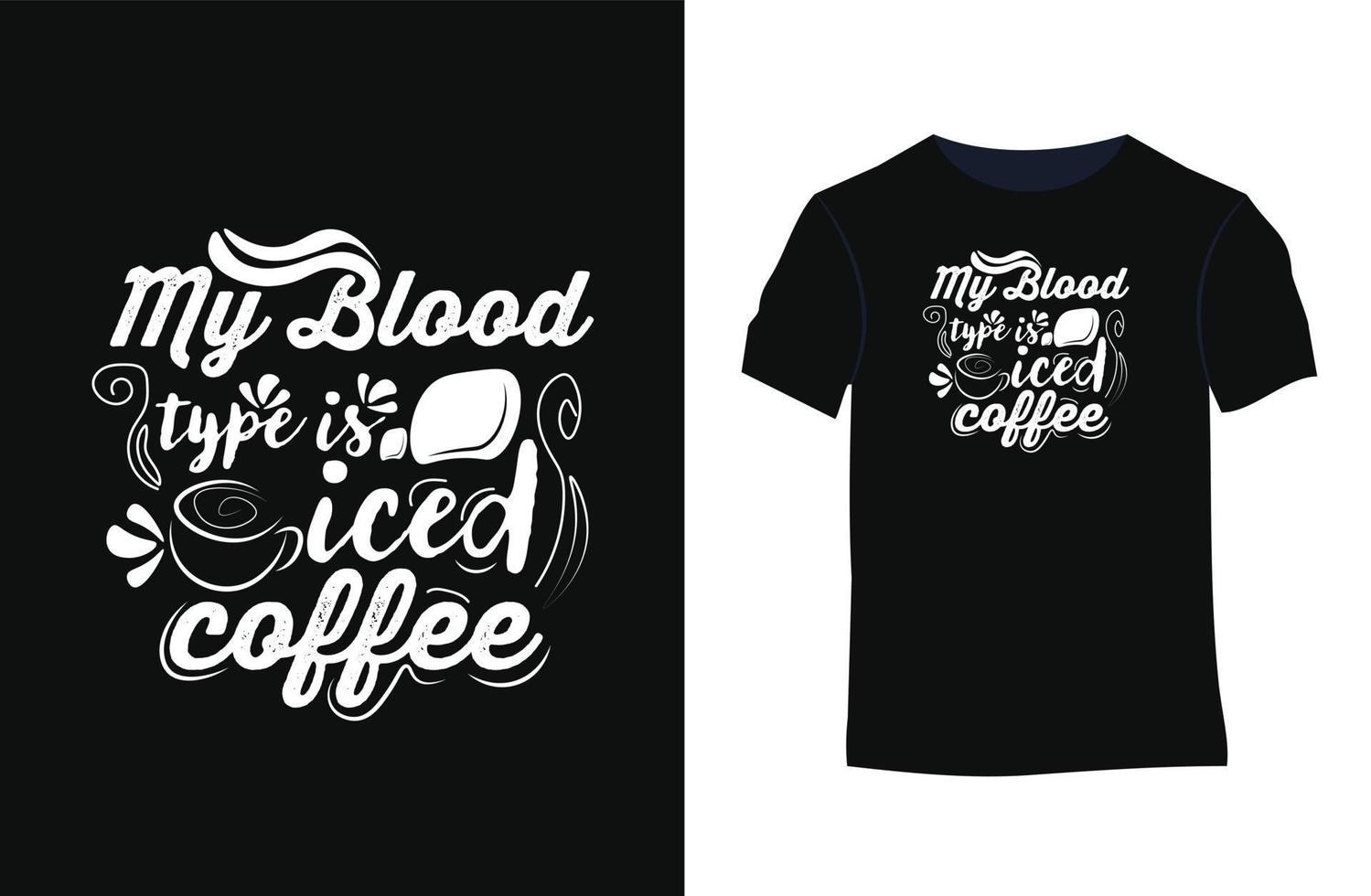 tipografia de café cita design de camiseta vetorial vetor