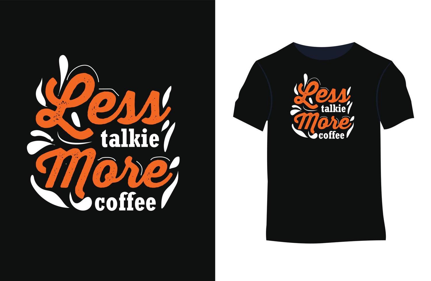 tipografia de café cita design de camiseta vetorial vetor
