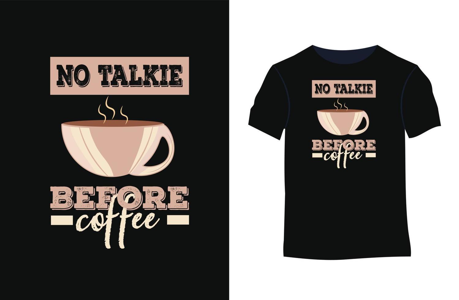 tipografia de café cita design de camiseta vetorial vetor