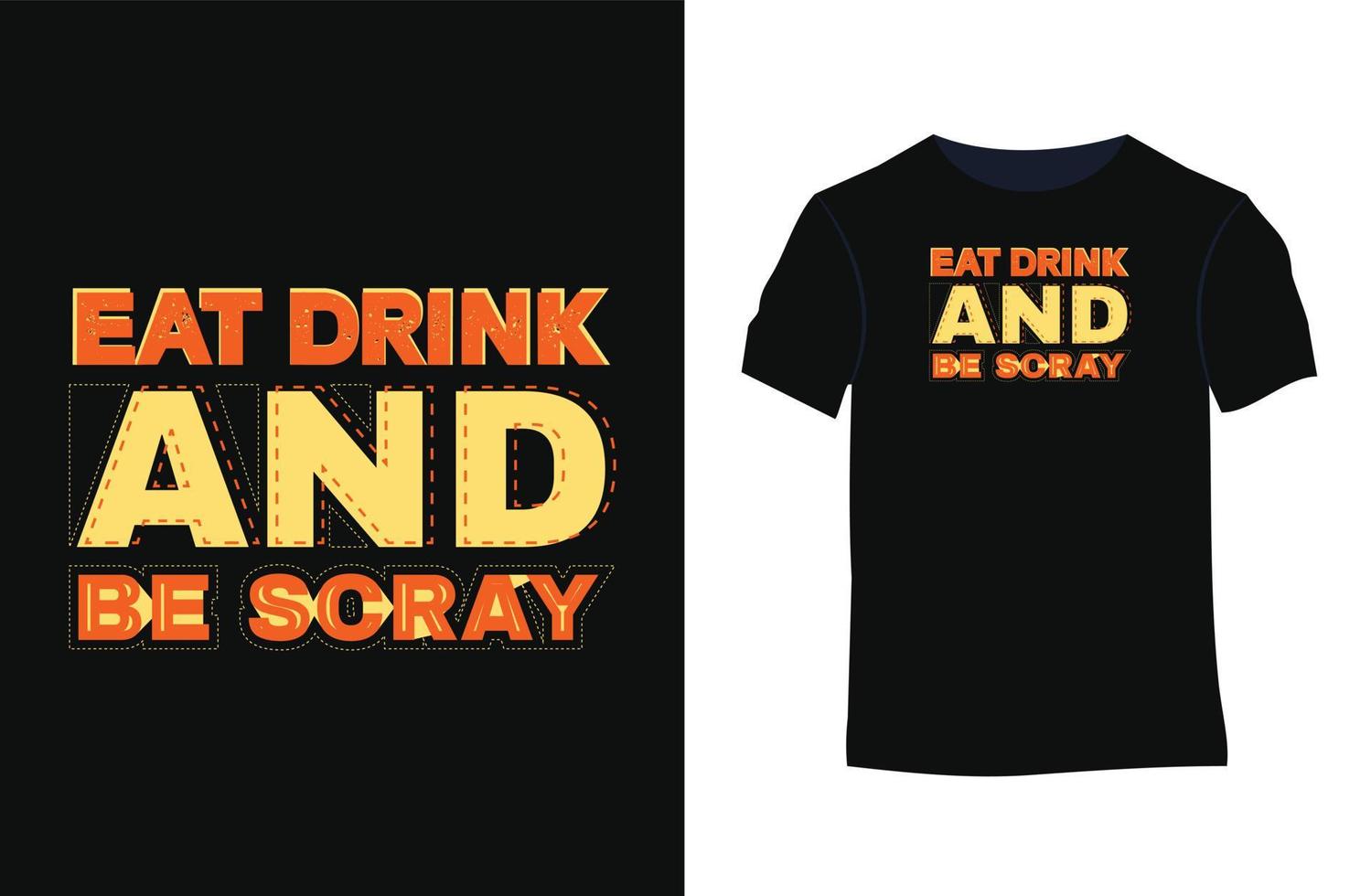 design de t-shirt de vetor de tipografia de halloween