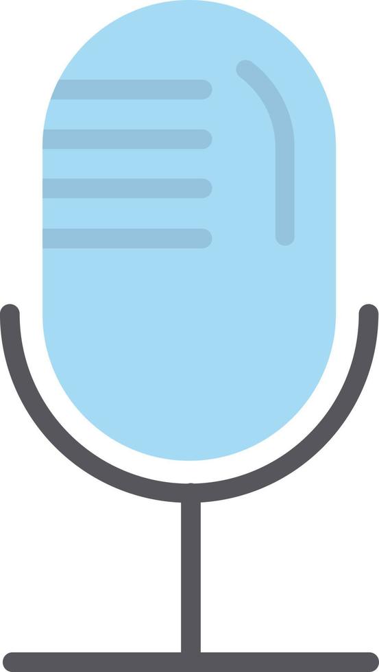 ícone plano de microfone vetor
