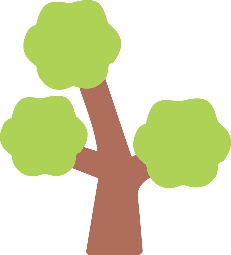 ícone plano de árvore vetor