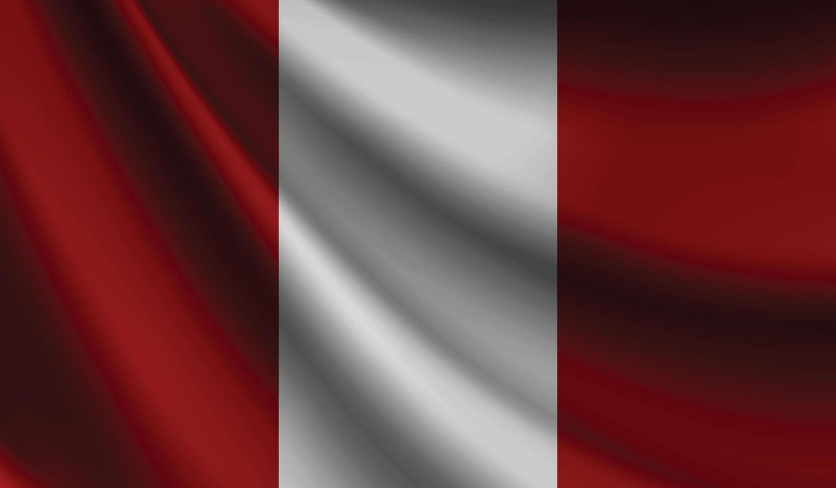 bandeira do peru acenando. fundo para design patriótico e nacional vetor