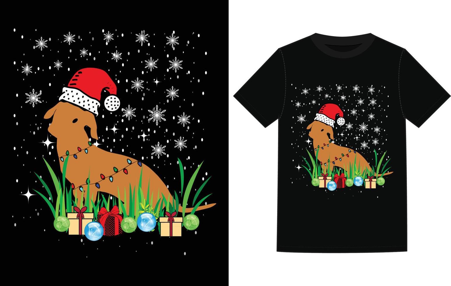 design de camiseta de natal vetor