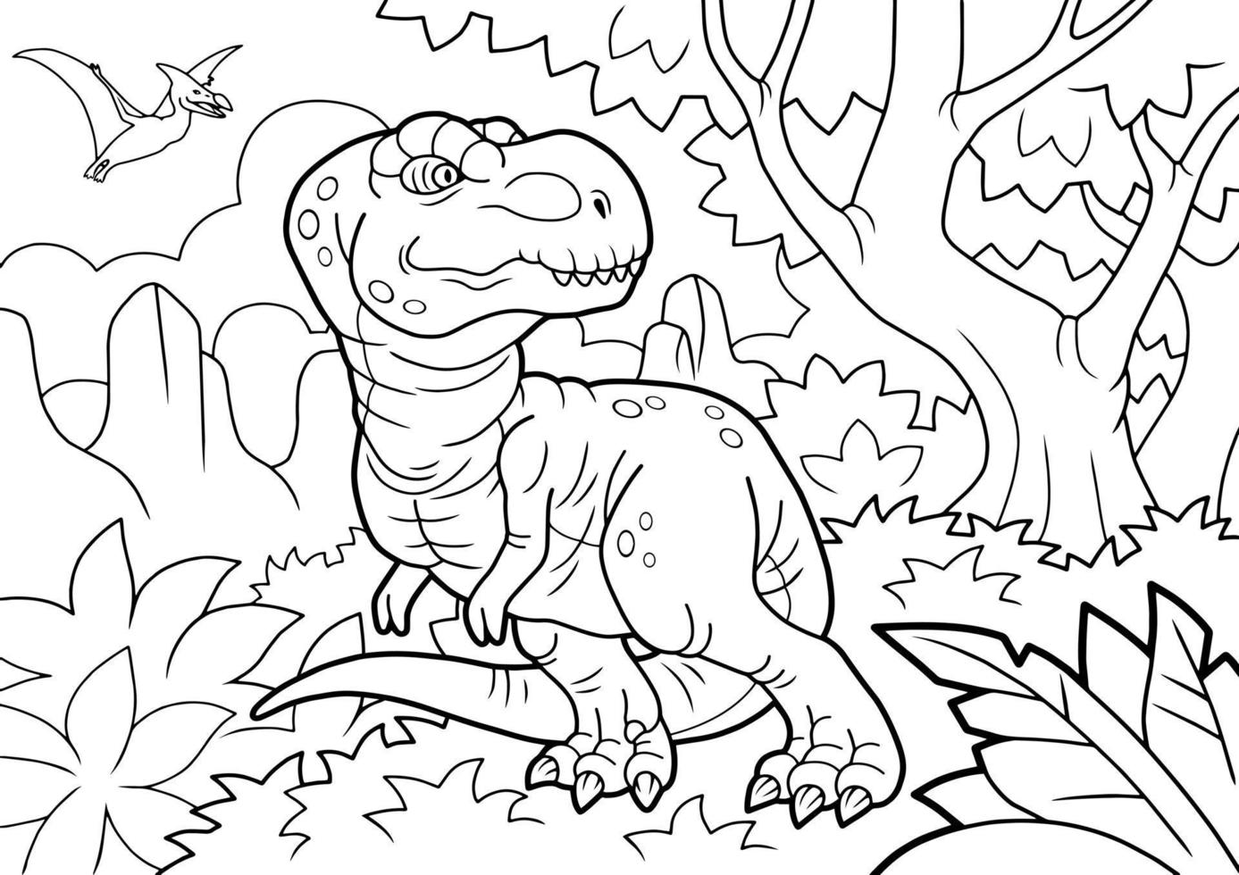 tiranossauro dinossauro pré-histórico vetor