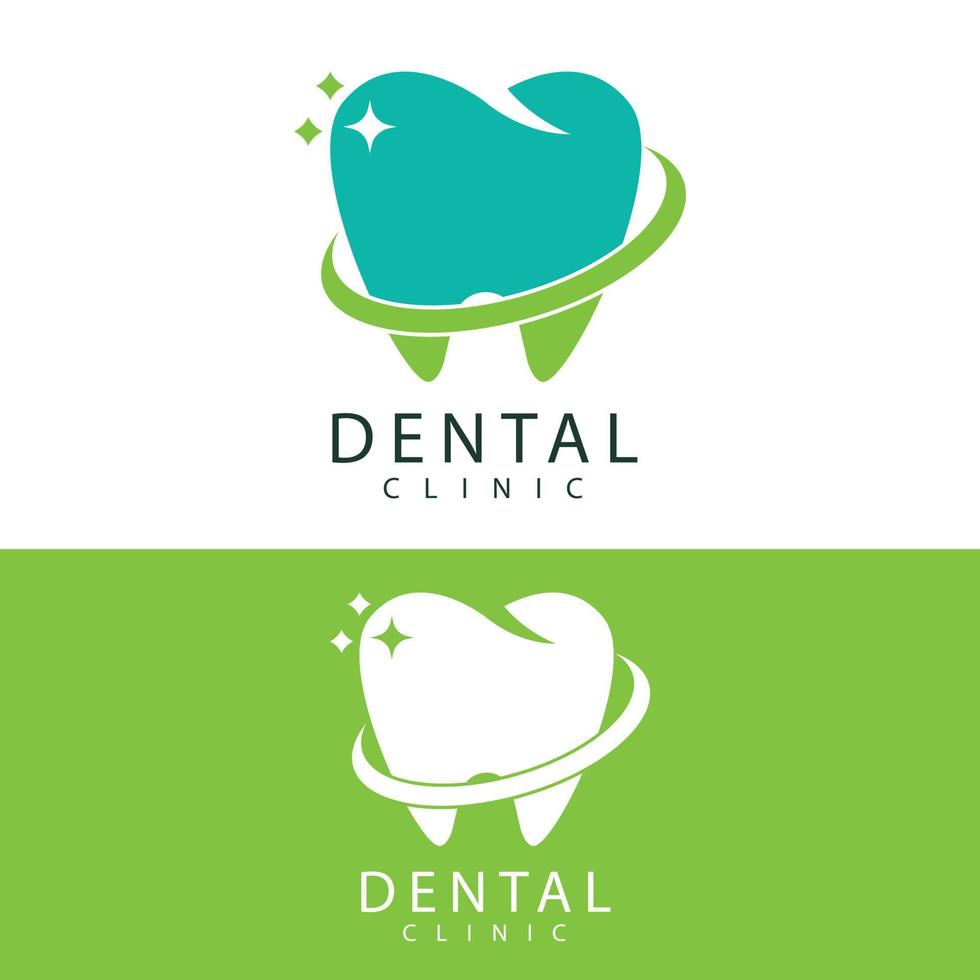 modelo de logotipo de dente de clínica odontológica vetor