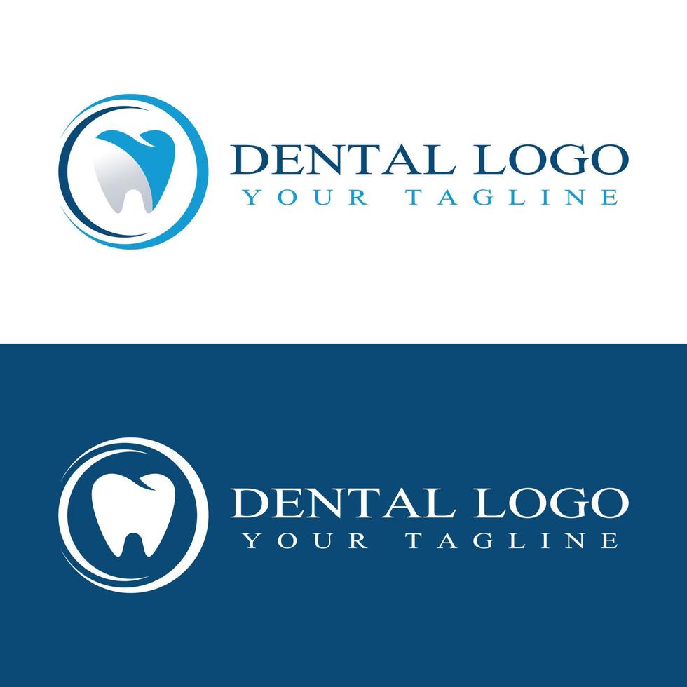 hospital odontológico, modelo de logotipo de dentes vetor
