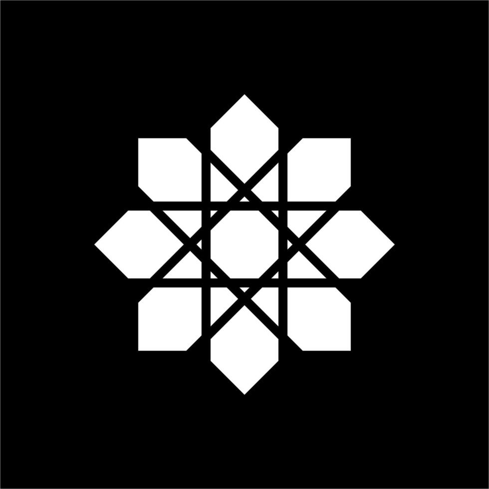 forma de estrela de oito pontos para logotipo, plano de fundo ou elemento de design gráfico. ilustração vetorial vetor