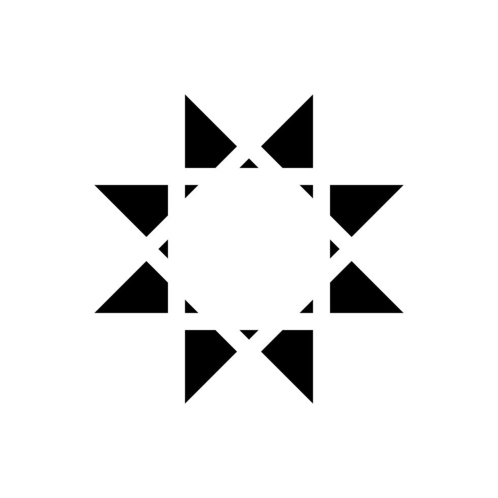 forma de estrela de oito pontos para logotipo, plano de fundo ou elemento de design gráfico. ilustração vetorial vetor