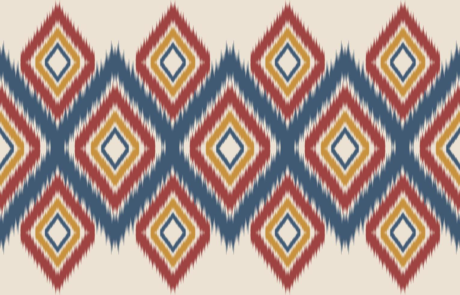 tapete étnico tribal arte padrão. padrão sem emenda de ikat étnico. estilo americano, mexicano. vetor