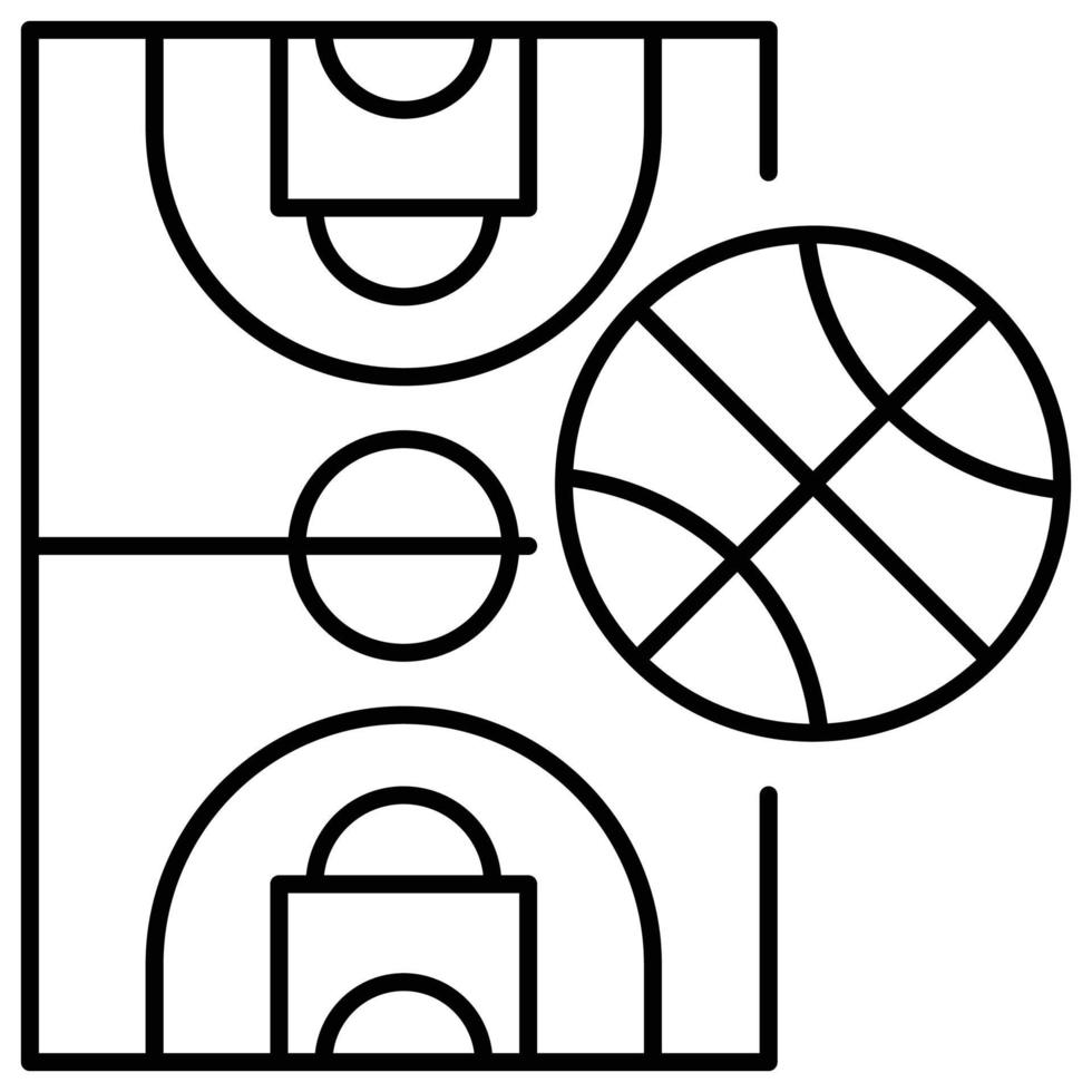 ícone de estratégia, tema de basquete vetor