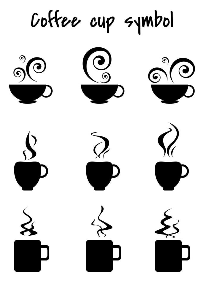 elemento de design vetorial de xícara de café vetor