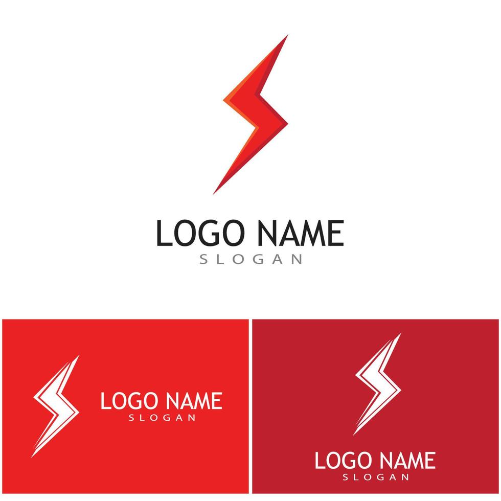 design de vetor de logotipo power lightning