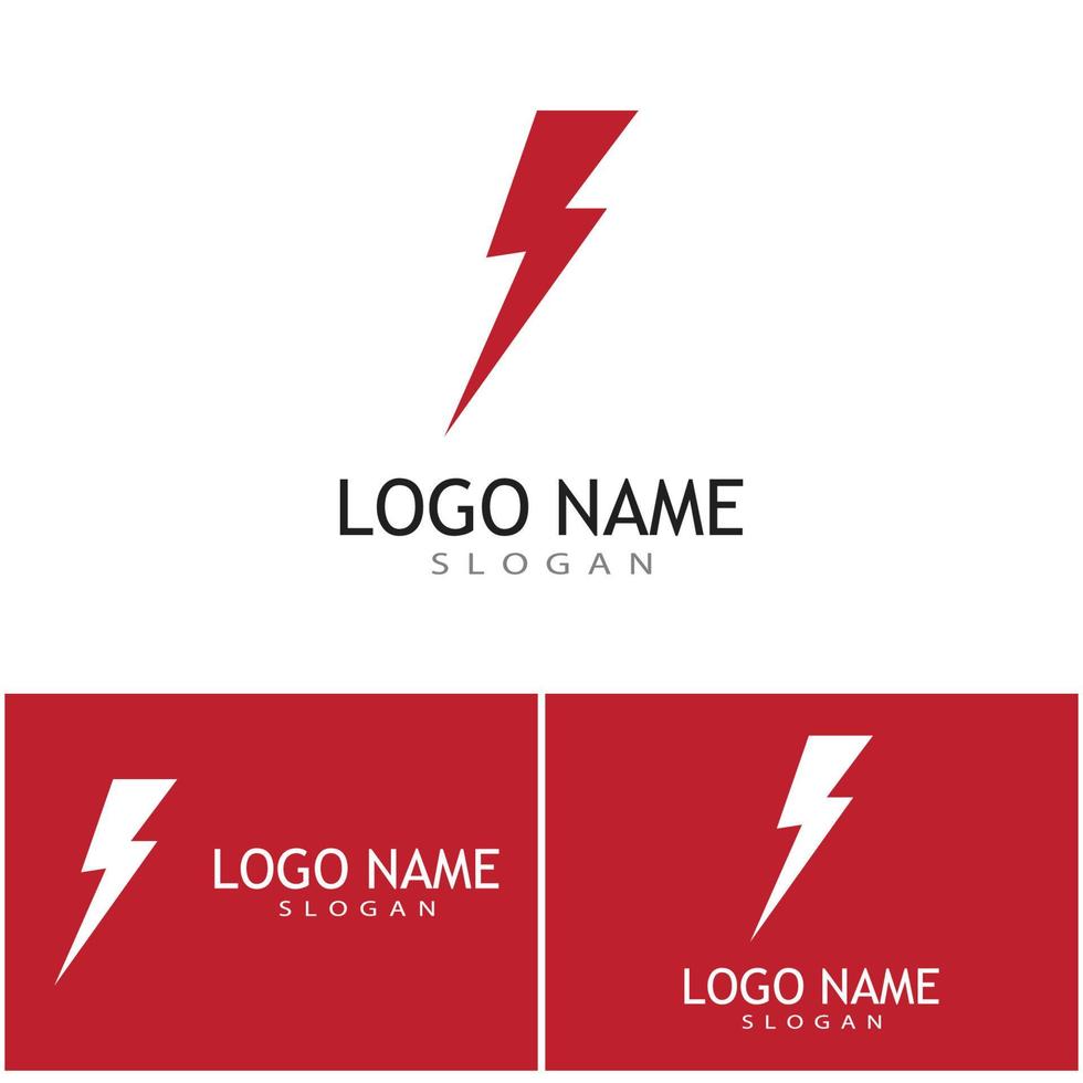 design de vetor de logotipo power lightning