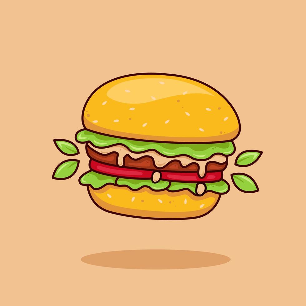 hambúrguer à base de plantas para ilustração vegana vetor