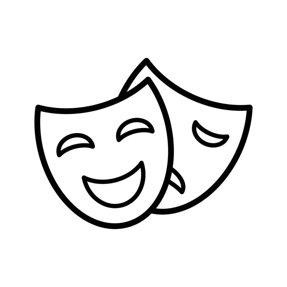 modelo de design de vetor de ícone de máscara de ópera