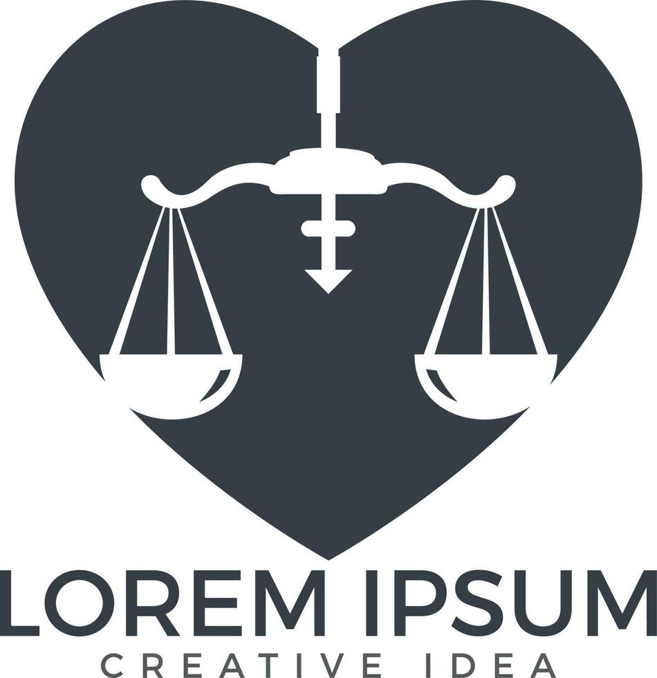 design de logotipo de lei e advogado. vetor