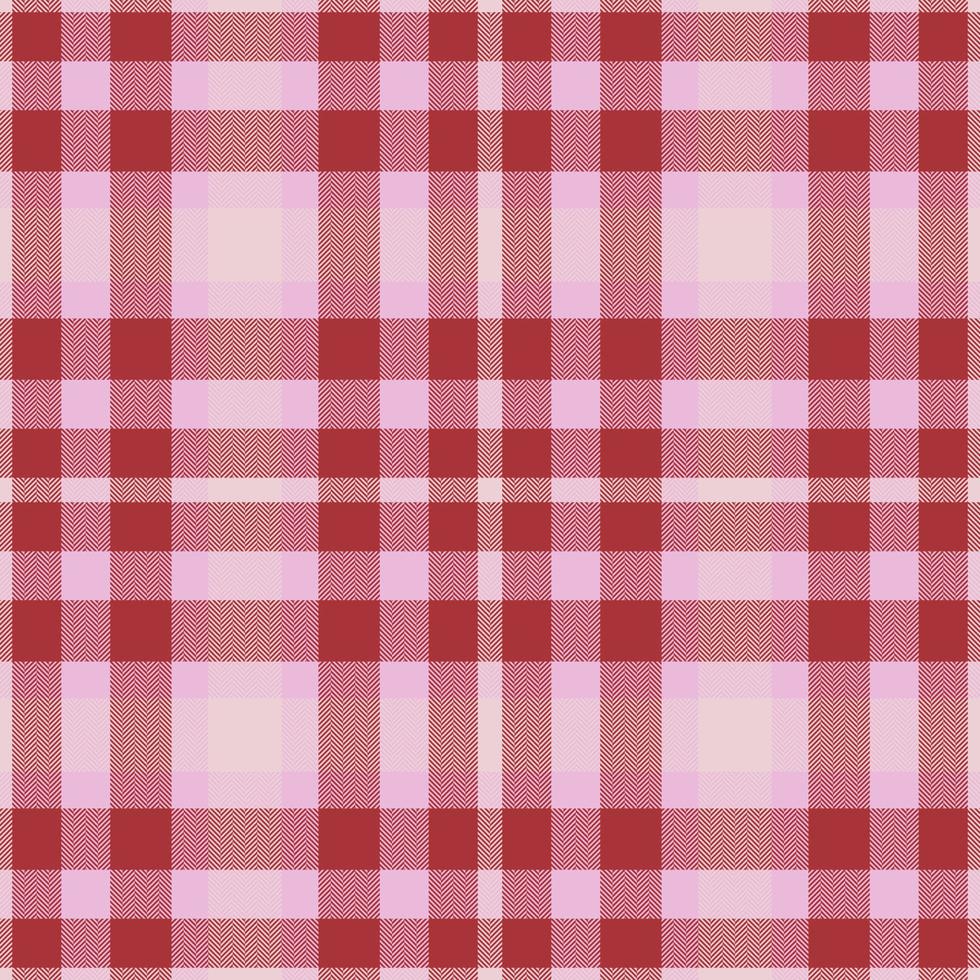 padrão sem emenda xadrez em vermelho. verifique a textura do tecido. impressão têxtil vetorial. vetor