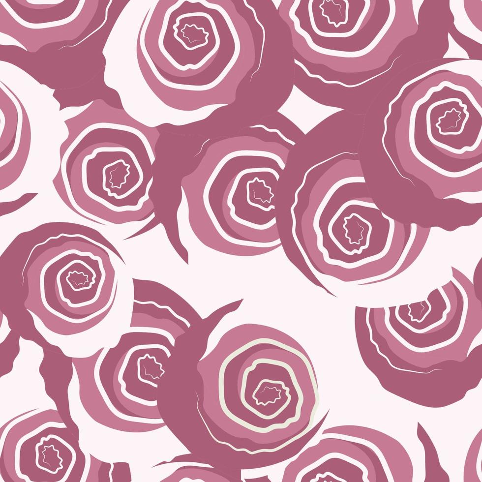 fundo sem emenda com rosas. vetor. desenho à mão. vetor