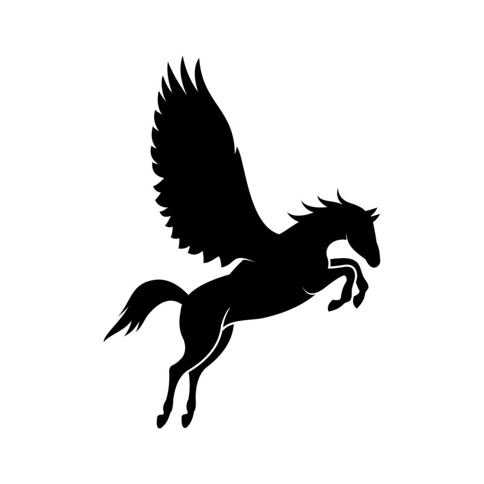 logotipo pegasus voador vetor