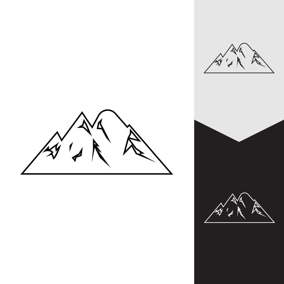 ícone da montanha logotipo modelo ilustração vetorial design vetor