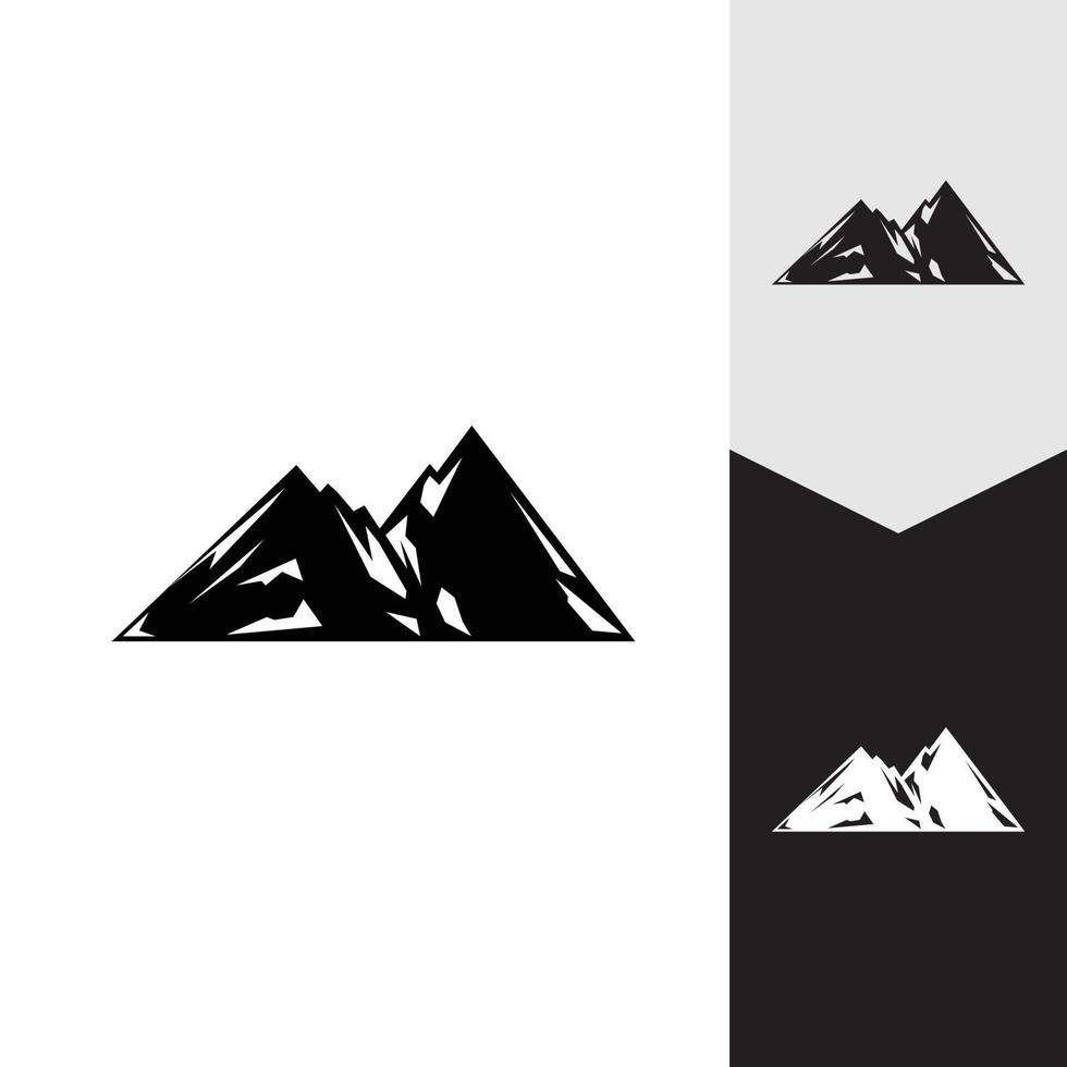 ícone da montanha logotipo modelo ilustração vetorial design vetor
