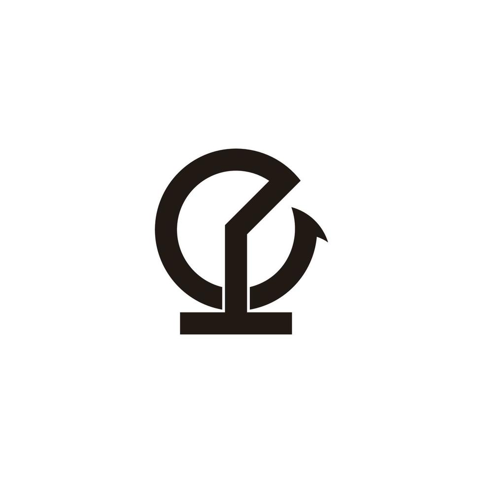 letra e círculo relógio seta símbolo geométrico logotipo vetor