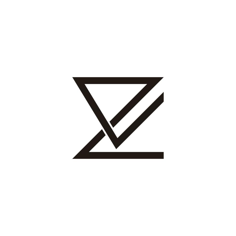 vetor de logotipo de linha de sobreposição simples letra zv