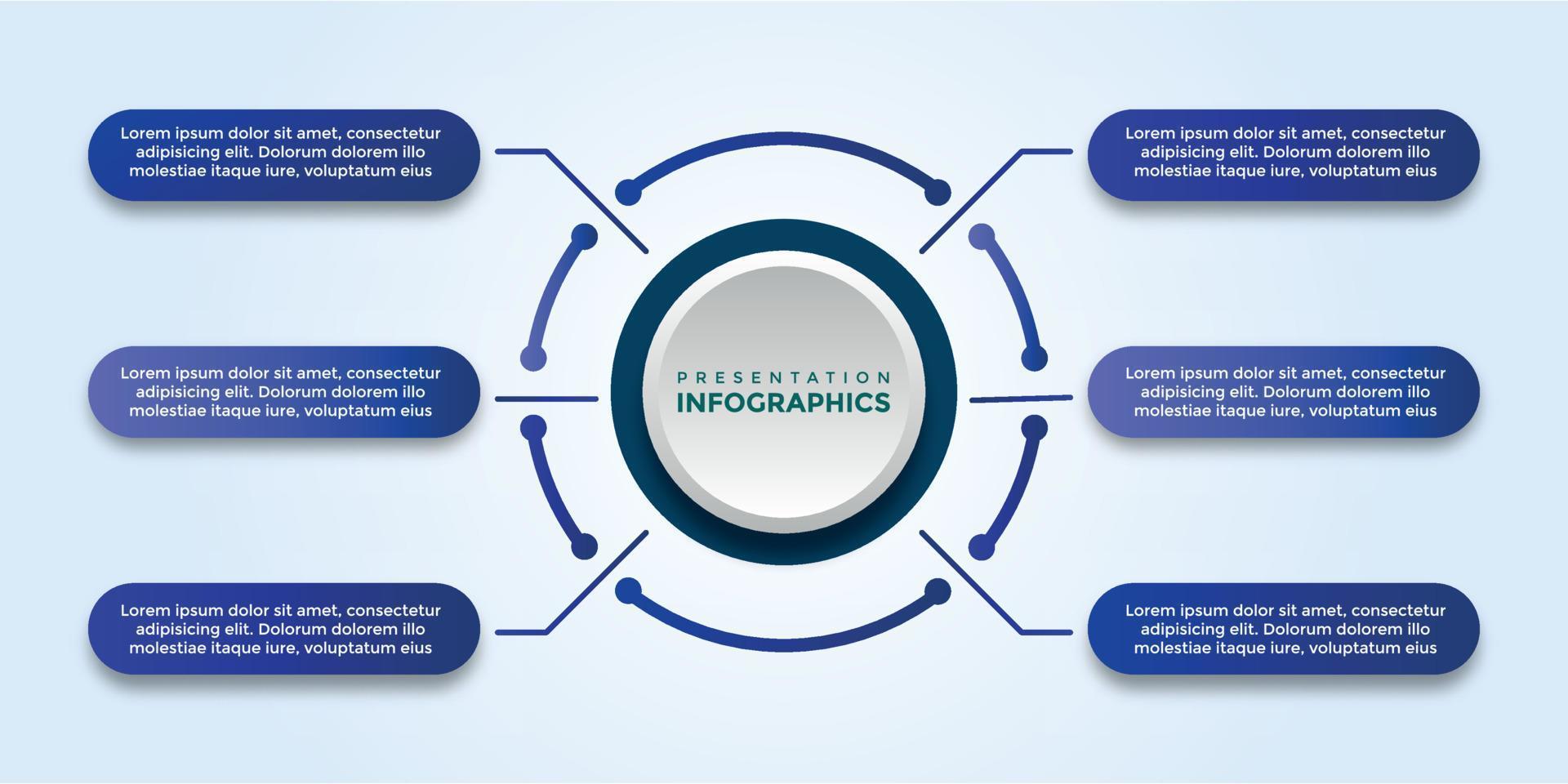 arquivo eps de modelo de infográfico de apresentação editável vetor