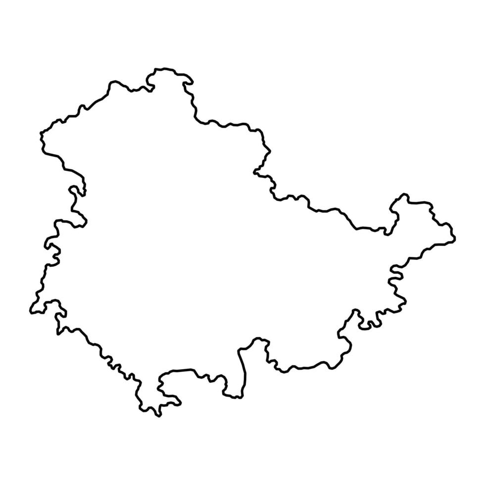 mapa do estado da Turíngia. ilustração vetorial. vetor