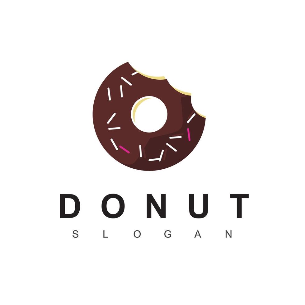 modelo de design de logotipo de rosquinha vetor