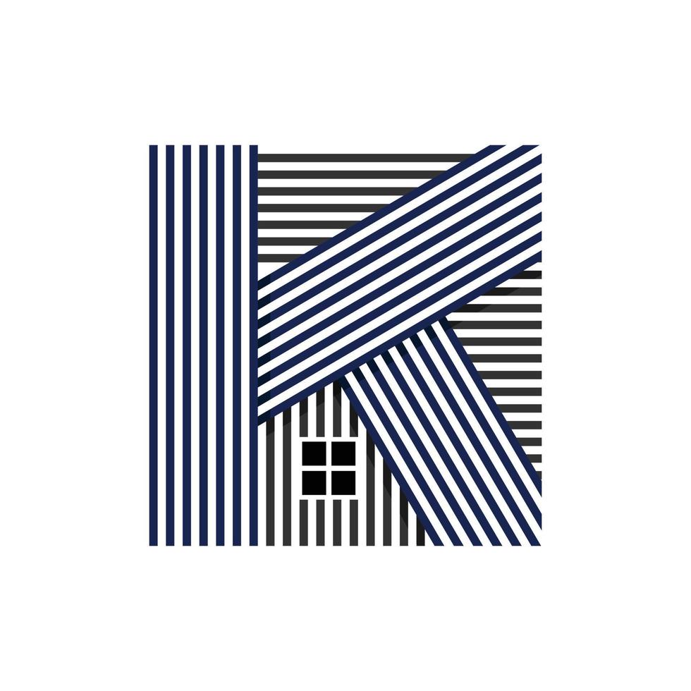 letra k design de logotipo imobiliário vetor estilo inicial do logotipo