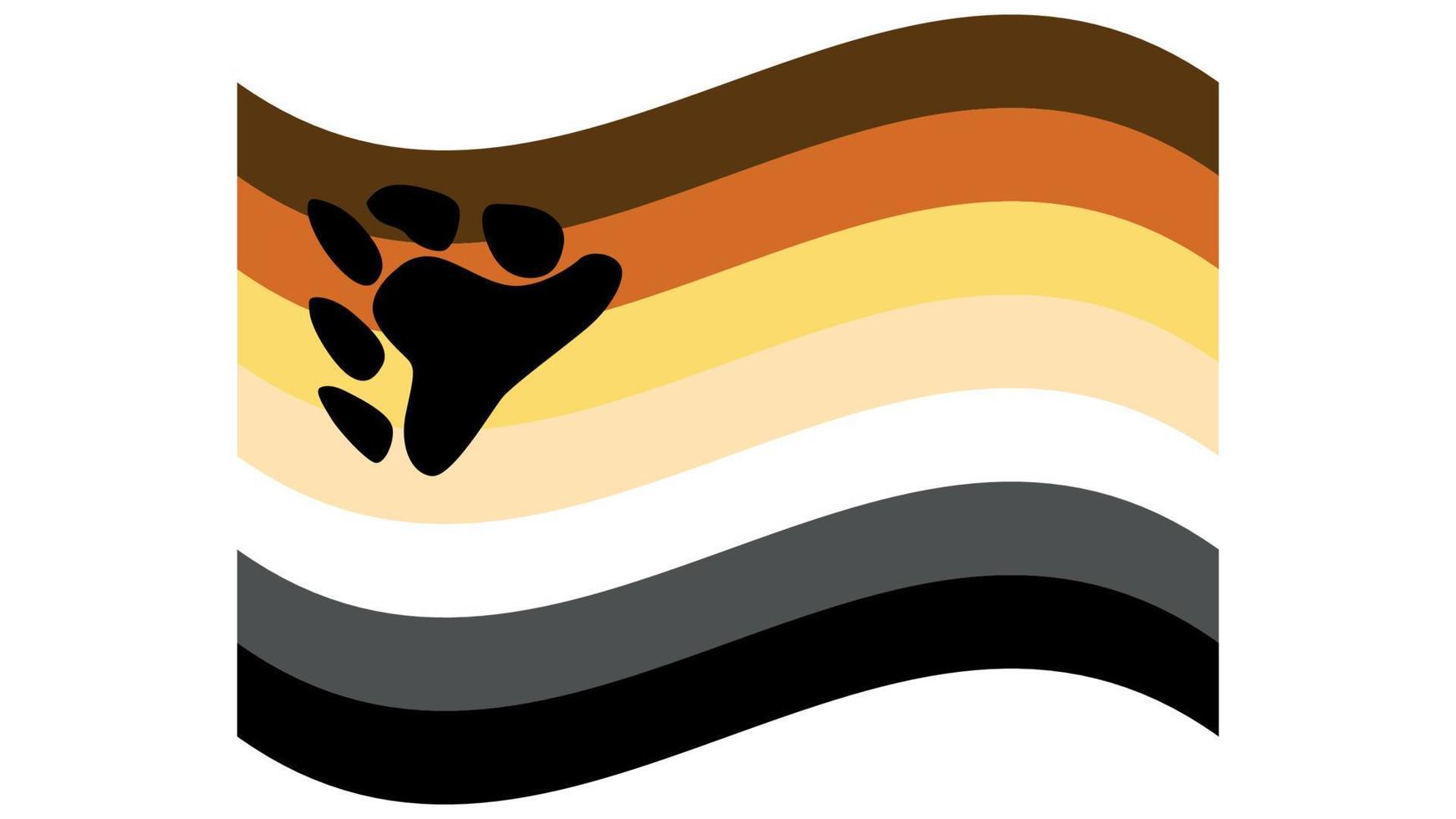 bandeira do orgulho do urso gay em formato vetorial. vetor