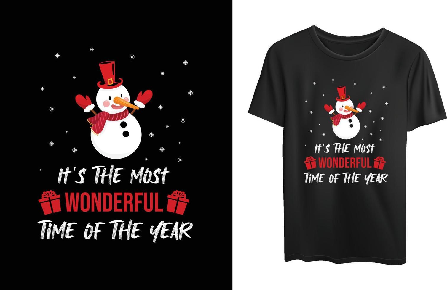 design de camiseta de natal vetor