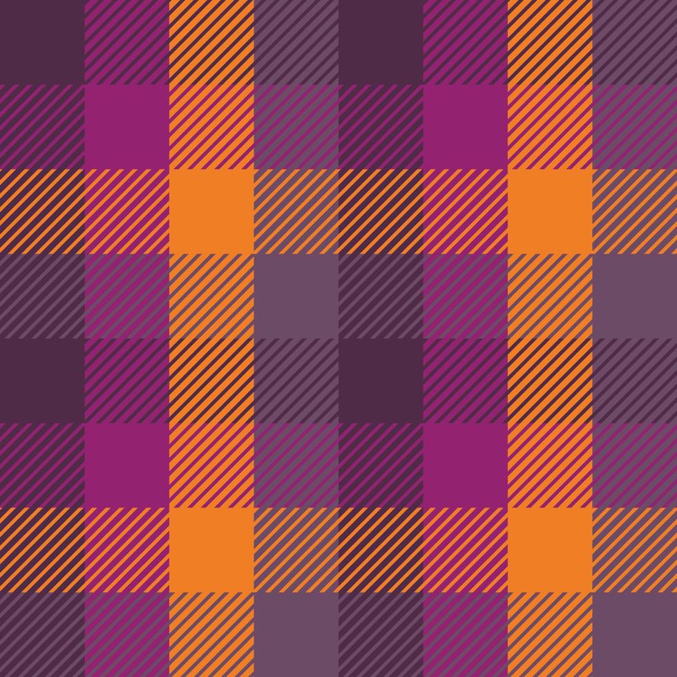 xadrez tartan violeta queda padrão sem emenda. xadrez de cores de halloween, padrões de camisa de flanela tartan. ilustração vetorial de azulejos na moda para papéis de parede. vetor
