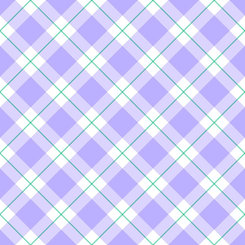 violeta lilás roxo bonito linha de inclinação diagonal listra listrado tartan xadrez xadrez scott gingham vetor de desenhos animados sem costura padrão de fundo de impressão