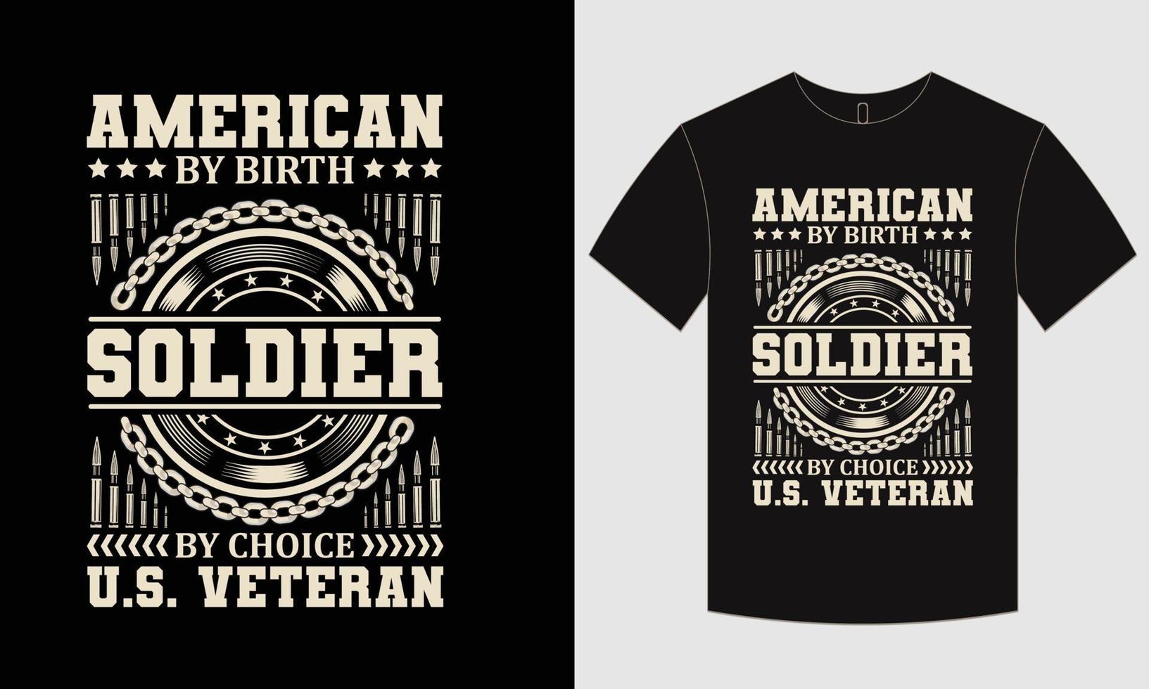 design de camiseta veterano e tipográfico veterano vetor