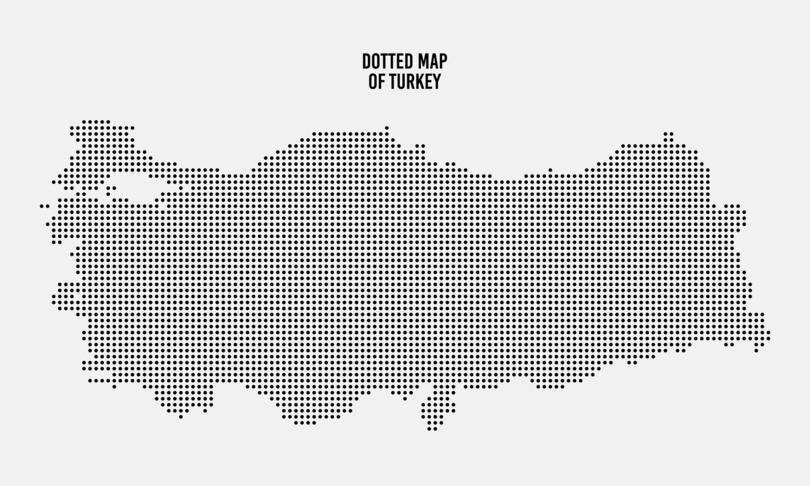 mapa do estilo de ponto de meio-tom da Turquia vetor