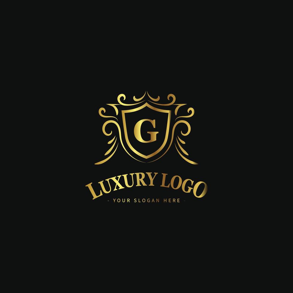 modelo de logotipo de luxo. adequado para logotipo do hotel, logotipo do mercado, logotipo da moda, logotipo do resort, boutique, casamento, etc vetor