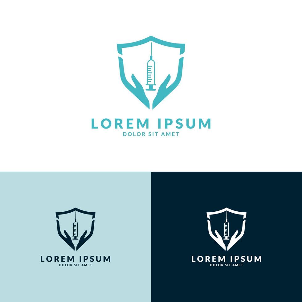 design de ilustração vetorial de modelo de logotipo médico de saúde vetor