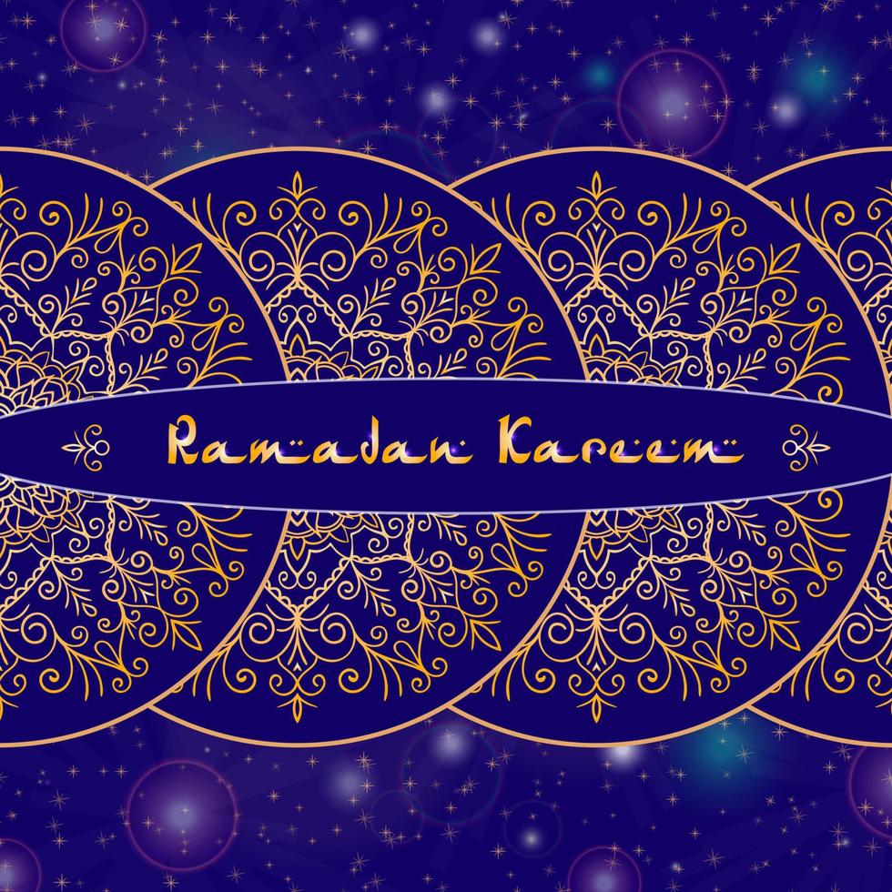 design de cartão com texto ramadan kareem para festival muçulmano vetor