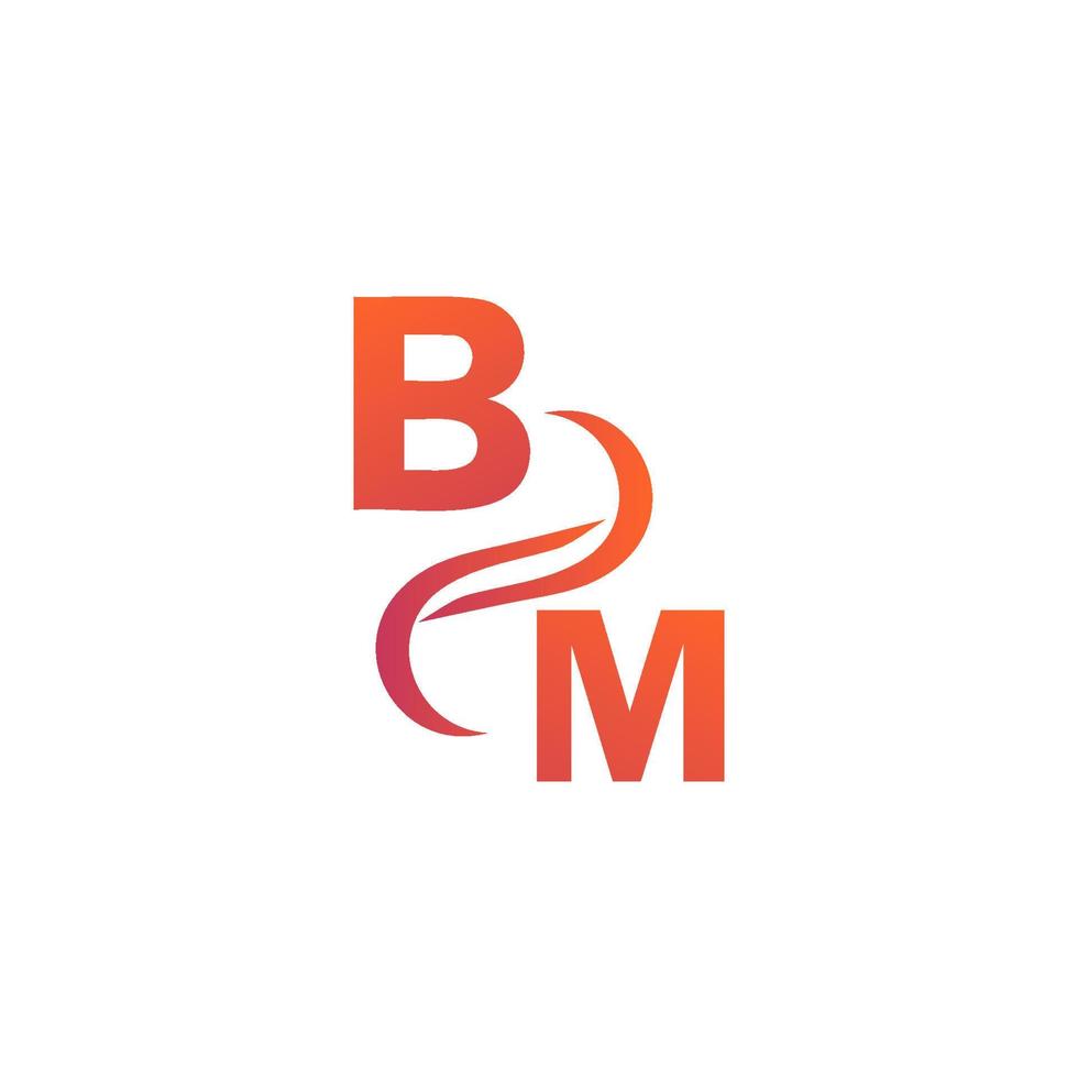 logotipo gradiente bm para sua empresa vetor