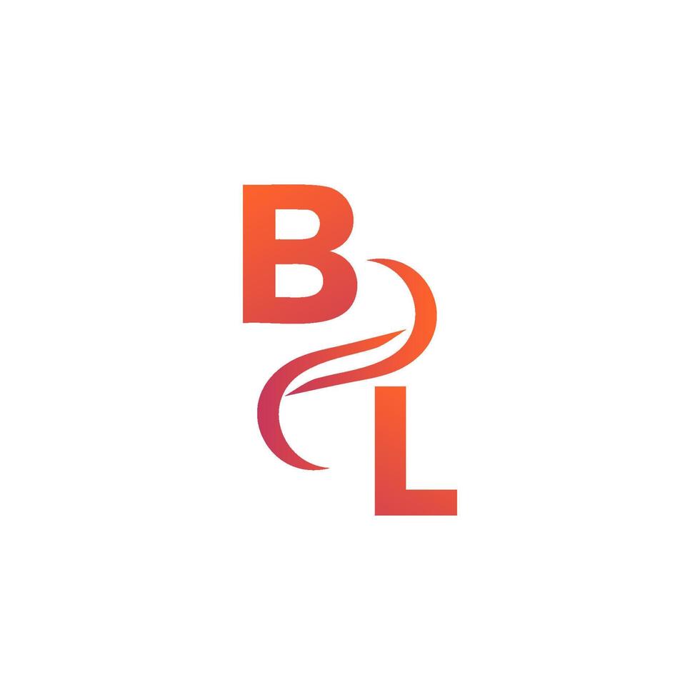 logotipo gradiente bl para sua empresa vetor