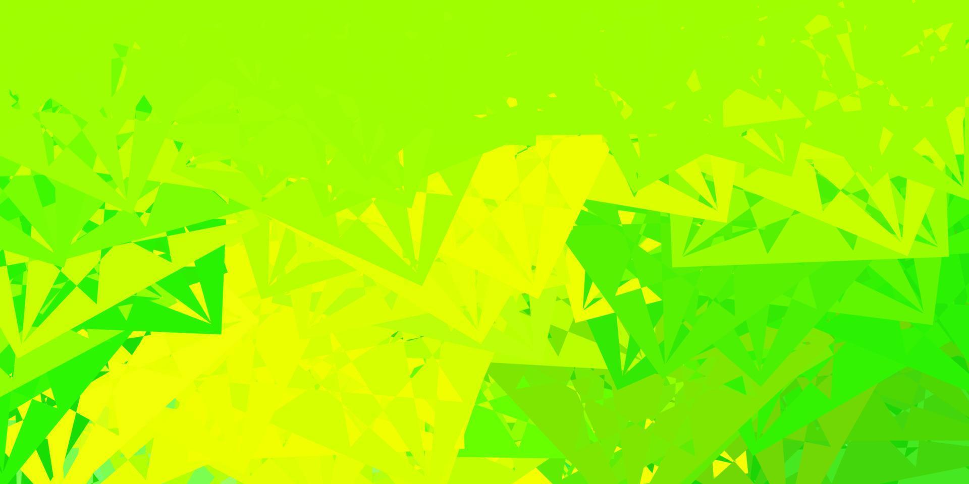de fundo vector verde e amarelo claro com formas poligonais.