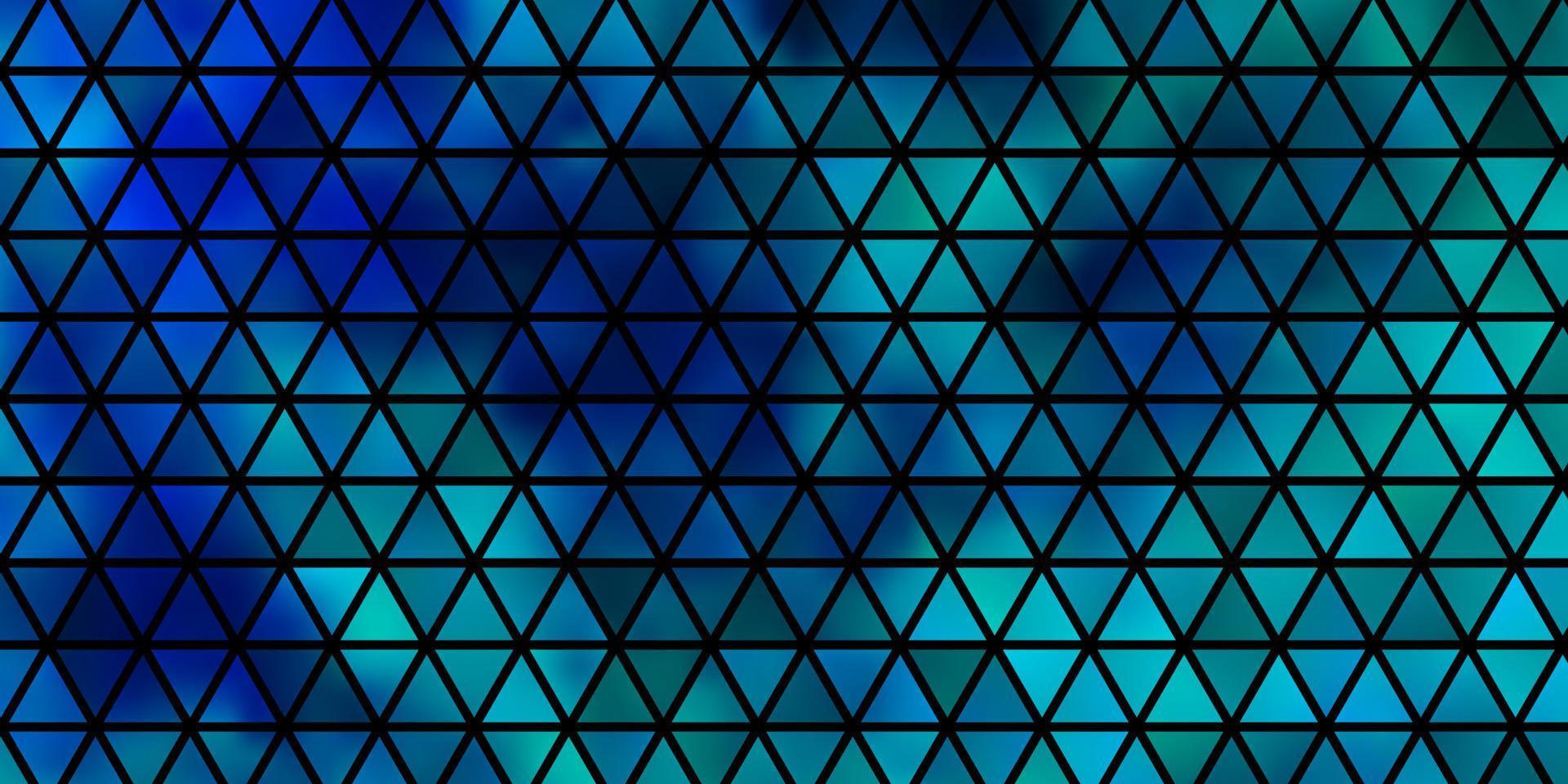 layout de vetor de azul claro com linhas, triângulos.